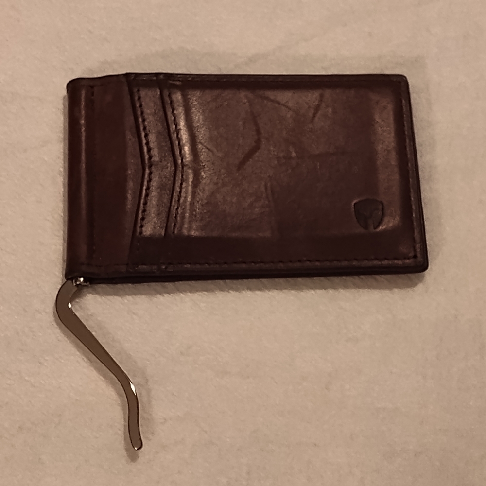 Brown Leather Money Clip Wallet